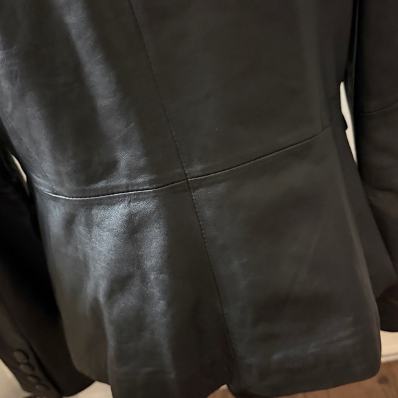 INC International Concepts Black Leather Jacket - Picture 8 of 16